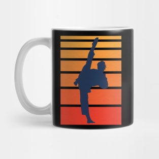 Retro Taekwondo Silhouette Mug